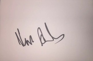 NICOLA ADAMS SIGNED 6X4 WHITE CARD SPORT AUTOGRAPH BRITISH BOXER THE LIONESS