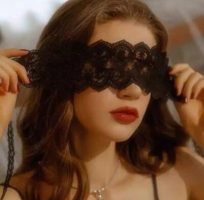 Máscara de olhos de renda preta sexy máscara facial feminina cama de festa elegante quente - Imagem 1 de 2