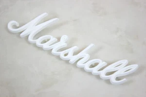 MARSHALL LOGO MARK LOGO00009 Head Cabinet Amplifier small White 150mm x 40mm New - Picture 1 of 2