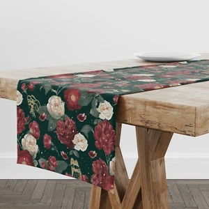Rosas rojas clásicas de corredor de mesa | decoración de mesa de diseño único | hecha en la UE - Imagen 1 de 3