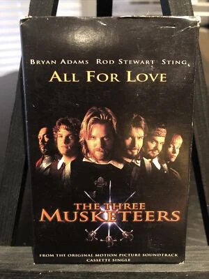 Three Musketeers “All For Love” (1993) Sting Rod Stewart Bryan Adams Cassette ST - Image 1 of 4