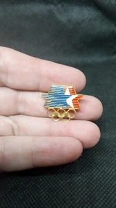 USA Red, White, Blue Stare Olympic Rings Pin - Bild 1 von 3