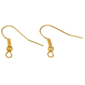 ❤ EARRING HOOKS Plated Earwires 100 (50 prs) Choose Colour 20mm Fish Wires ❤ - Picture 1 of 6