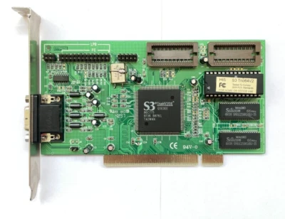 HIS S3Trio64V2 1MB S3 Trio64V2/DX PCi Graphics Video Card - Image 1 of 3