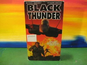Black Thunder Michael Dudikoff 80s Jet Fighter Movie VHS Tape - Imagen 1 de 3