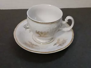 Bernadotte Gold by Baum Bros Tea Cup and Saucer Set Very Good Condition Vintage - Picture 1 of 12