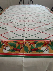 Christmas Tablecloth, Christmas Table Cloth 60 In X 84 In - Picture 1 of 7