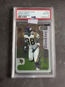 Randy Moss 1998 Stadium Club Prime Rookies HOF #PR9 PSA 8! HOF Minnesota - Picture 1 of 2