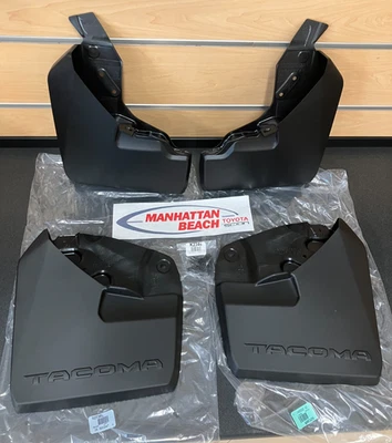24-26 TACOMA TRD PRO & TRAILHUNTER MUDGUARD MUD FLAP SET OF 4 GENUINE TOYOTA - Image 1 of 4