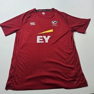 Canterbury Rugby Nave rot Trikot Oberteil USA Rugby Logo Größe 2XL - Bild 1 von 10
