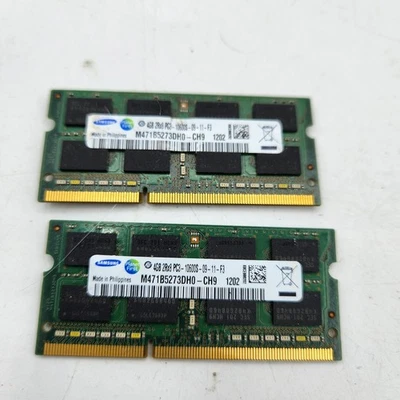 2x Samsung M471B5273DH0-CH9 SO-DIMM 204-Pin DDR3 SDRAM (4x4 GB) 2Rx8 PC3-10600S - Image 1 of 2
