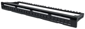 Intellinet 720427 24-Port Patchpanel unbestückt 1 HE 19" 19 Zoll schwarz unbestü - Bild 1 von 4