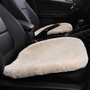 Genuine Sheepskin Car Seat Cushion Natural Fur Wool Seat Cover for Cars Truck... - Picture 1 of 6