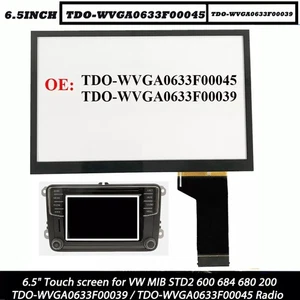 Digitalizador de pantalla táctil para VW MIB STD2 200L TDO-WVGA0633F00039 TDO-WVGA0633F00045 - Imagen 1 de 12