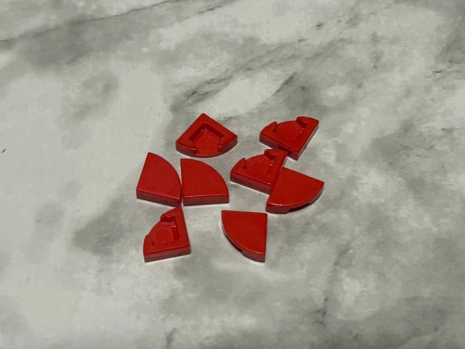 Lego Parts Lot (8) ~ Blue Tile, Round 1 x 1 Quarter ~ No 25269 - Image 1 of 1