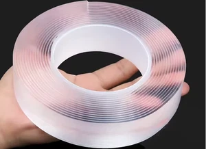 Double Sided Nano Gel Tape Reusable Washable Removable Strong Adhesive - Picture 1 of 16