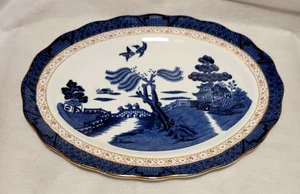 Royal Doulton REAL OLD WILLOW Oval Serving Platter 13 x 10 Blue 2004 - Picture 1 of 8