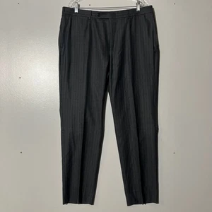 Pantalone elegante uomo Ermenegildo ZegnaFit Mila gamba grigio a righe taglia 56L - Foto 1 di 6