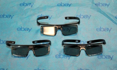 *QTY 3* Sony TDG-500P Passive 3D glasses Black plastic nice clean condition - Image 1 of 4