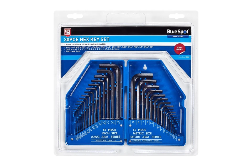 Blue Spot Tools - 30 Pce Hex Key Set - Image 1 of 1