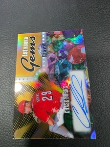 2025 Leaf Metal Baseball Chase Burns Gold 1st Round Gems 1/1 Reds - Picture 1 of 2