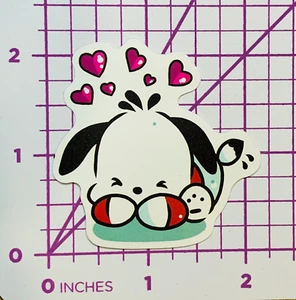 Pochacco - Daydreaming of LOVE ! - Sticker Bomb Vinyl Decal Sanrio Valentine - Picture 1 of 4