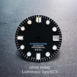 DS Marinemaster Classic Series Dial 28.5mm MM Matte Black 7S26 SKX007 Customlogo - Picture 1 of 50