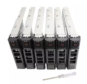 6-PCS F238F KG1CH for Dell 3.5" SAS Tray Caddy R720 R710 R730 R420 T710 T410 - Picture 1 of 10