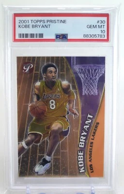 2001 Topps Pristine Kobe Bryant PSA 10 Lakers - Image 1 of 2