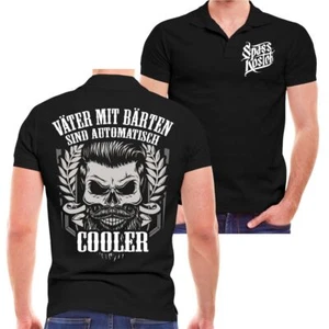 Herren Poloshirt Polohemd Väter mit Bärten sind automatisch COOLER Papa vater  - Bild 1 von 4