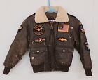 US Airforce Blue Light Air Borne Flyers Kids Toddler 7T Bomber Jacket AWESOME!
