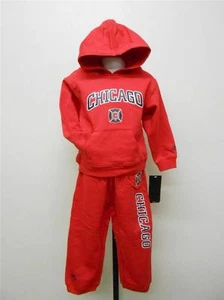 NEW-MENDED CHICAGO FIRE toddler 3T SWEATPANTS & SWEATSHIRT ADIDAS 2PC SET - Picture 1 of 1