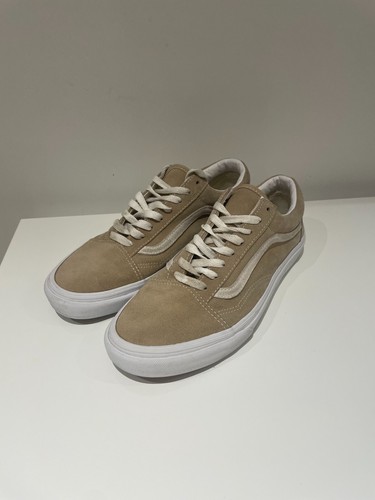 Vans Off The Wall scarpe da ginnastica basse in camoscio crema stringate UK 8 E1