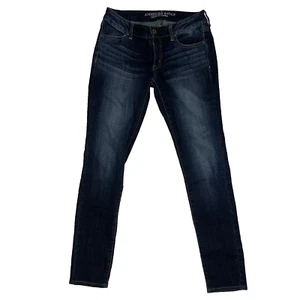 Women's Jeans American Eagle Sz 8 x 30 Reg Jegging Super Stretch Skinny - Picture 1 of 6