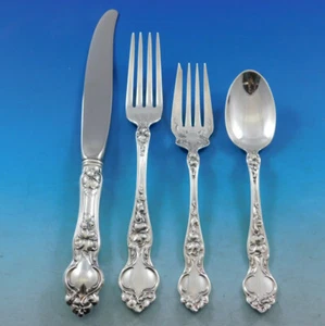 Violet by Wallace Sterling Silver Flatware Service for 12 Set 48 pcs no monogram - Picture 1 of 4