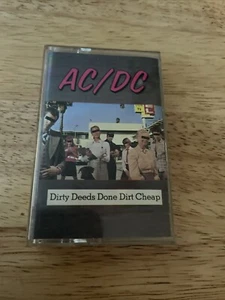 AC/DC DIRTY DEEDS DONE DIRT CHEAP  MUSIC CASSETTE TAPE  -  PLAY TESTED - Picture 1 of 3