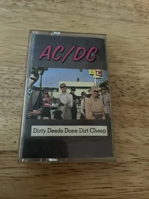 AC/DC DIRTY DEEDS DONE DIRT CHEAP  MUSIC CASSETTE TAPE  -  PLAY TESTED - Image 1 of 3