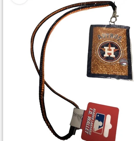 MLB Houston Astros beaded lanyard with ID card Cover