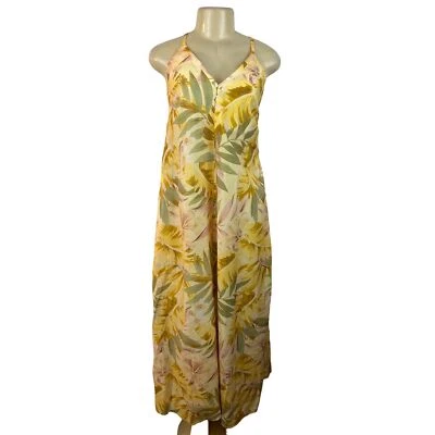 Cos Women's Yellow Floral Print Long Roper Summer Jumpsuit Sz S - NWT - Image 1 of 4