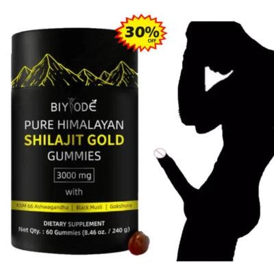 BIYODE Pure -Himalayan Shilajit Rubberes Supporto Immunitario-con-Ashwagandha--