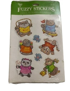 Álbum de recortes vintage de dibujos animados de TV con calcomanías flocadas difusas de cuentos de camisa de los 80 - Imagen 1 de 10