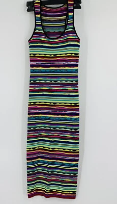Felicity & Coco Tank Racer Multi-Color Dress Knit Scoop Neck Midi New XS $98 - Image 1 of 4