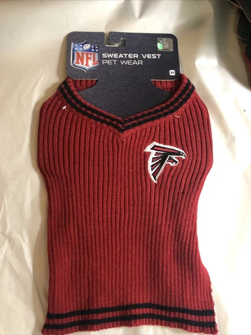 New Red Atlanta Falcons Dog Sweater Vest Size Medium Cover
