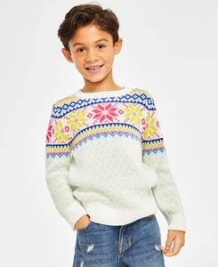 Holiday Lane Little Boys Size 6 Multi-Color Fair Isle Sweater Lime Green $40 056 - Picture 1 of 9