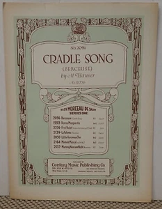 Cradle Song - M. Hauser - Partituras 1921 - Imagen 1 de 3