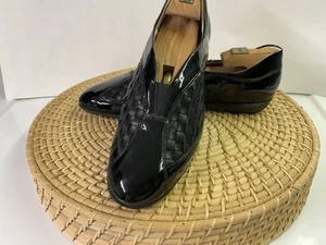 sesto meucci womens shoes size 9 Slip-on Ballet - Black leather & patenet - Picture 1 of 6