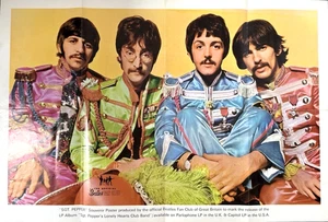 The Beatles Original 1967 UK Fan Club 'SGT PEPPER' Poster Lennon McCartney - Picture 1 of 6