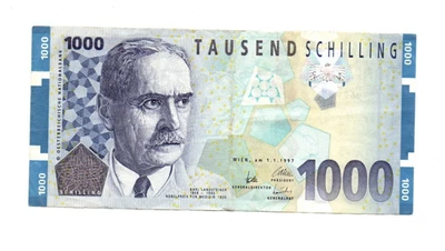 1000 SCHILLING  VERY FINE   BANKNOTE  FROM  AUSTRIA 1997  PICK-155  VERY RARE - Image 1 of 2