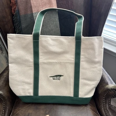 *NUEVO* Bolso de lino May River Palmetto Bluff cinta verde cocodrilo Foto 1 de 4