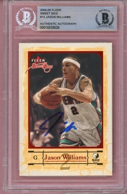 Autógrafo auténtico Fleer Sweet Sigs #13 Jason Williams 2004-05 Foto 1 de 2